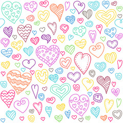 Love hearts seamless pattern. Can be used for textile, website background, book cover, packaging.