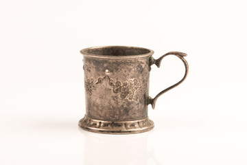 antique ornated mug