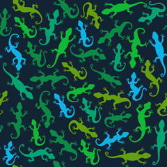 Lizards. Seamless Abstract background. Vector pattern.