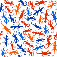 Lizards. Seamless Abstract background. Vector abstract background.