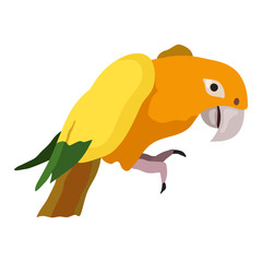 Parrot Bird Vector Illustration. Vector illustration for your cute design.