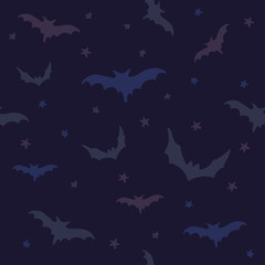 seamless vector pattern with bats. Endless texture for wallpaper, fill,  web page background, surface texture.