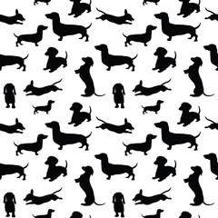 Seamless pattern with dogs. Can be used for textile, website background, book cover, packaging.