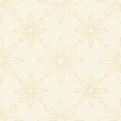 Abstract flower seamless pattern.