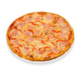 pizza with bacon and paprika
