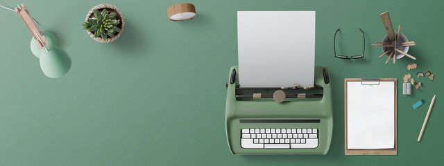 Fototapeta Scrivania con macchina per scrivere obraz