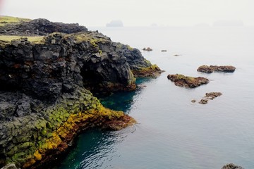 Iceland basalt rocks