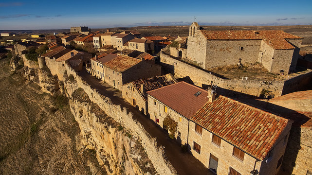 Sunset in Rello medieval village in Soria province, Spain