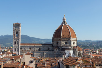 Fototapeta na wymiar Florence Cathedral in a sunny day, Tuscany, Italy.