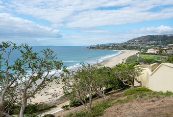 Fototapeta na wymiar View of the coastline at Dana Point in California