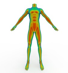 3d illustration of man mannequin. white background isolated. icon for game web.