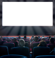 viewers at cinema, movie theater