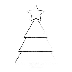 christmas tree isolated icon vector illustration design