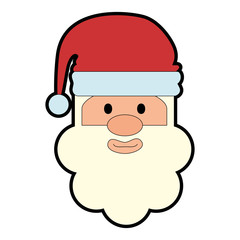 cute santa claus kawaii character vector illustration design