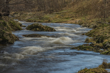 Smeda river in Bily Potok pod Smrkem village