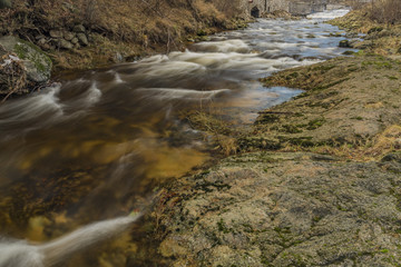 Smeda river in Bily Potok pod Smrkem village