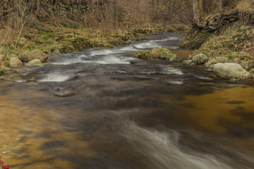 Smeda river in Bily Potok pod Smrkem village