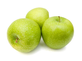 Perfect Fresh Green Apple Isolated on White Background