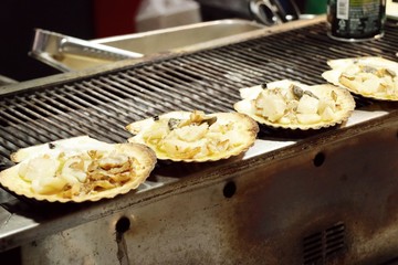 cheese scallop street food korea