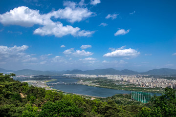 Obraz premium View of Guri-si from the Achasan mountain