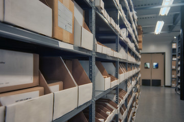 warehouse shelves