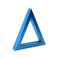 Isosceles Triangle. 3D Render Illustration