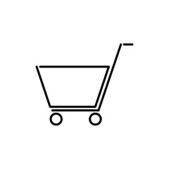 push basket outline logo icon design