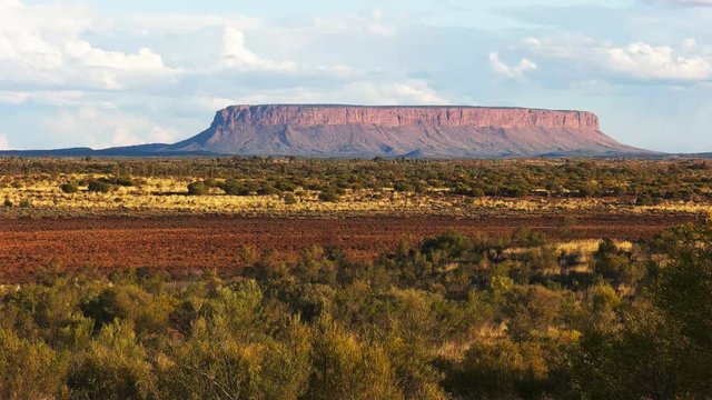 mount conner in australia's northern territory at sunset