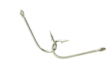 fish hook isolated on a white background