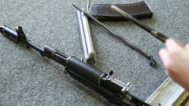 Parse-gathering model of Russian assault rifle Kalashnikov