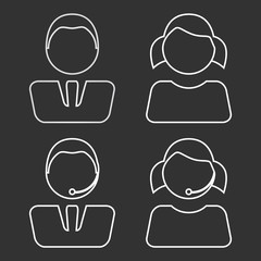 Call center people icons