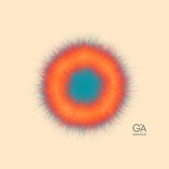 Fototapeta premium The sphere consisting of chaotic lines. Vector realistic fluffy element.