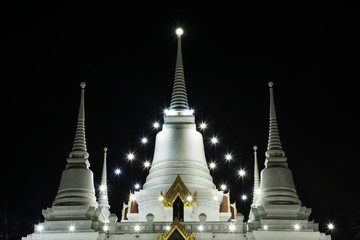 Naklejka premium Landscape, Temple wat asokaram in Thailand