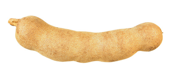 Raw tamarind fruit isolated on white background