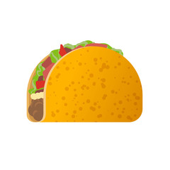 Mexican traditional dish - Tacos. Delicious food, eating. Travel to Mexico.