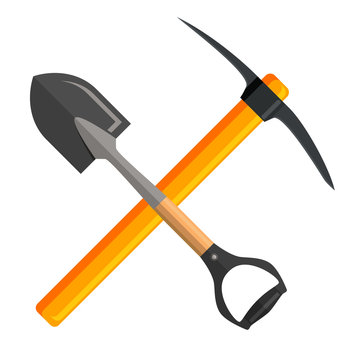 Shovel and pickaxe tools,