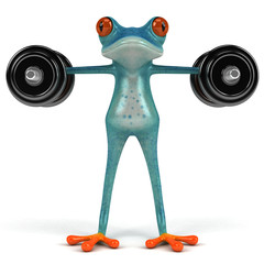 Plakat Fun frog - 3D Illustration