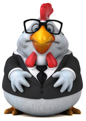 Fun chicken - 3D Illustration © Julien Tromeur