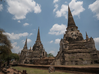 Fototapeta na wymiar Ayutthaya Thailand - ancient city and historical place. Wat Phra Si Sanphet. The ruin temple.