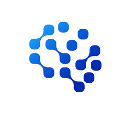 abstract brain logo vector