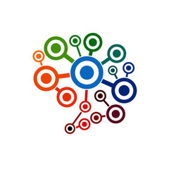 abstract brain logo vector