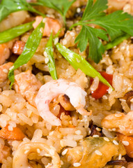paella, macro