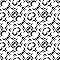 Black and White Seamless Ethnic Pattern - 185973183