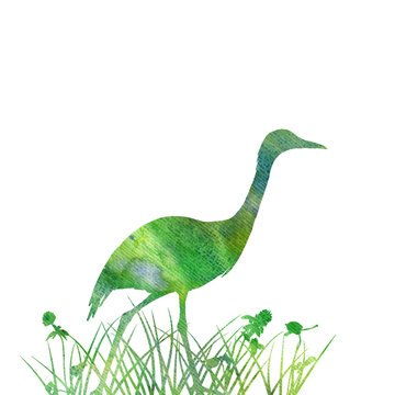 recommend clip art: heron in grass silhouette