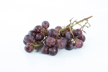 Dark Red grape isolated on white background