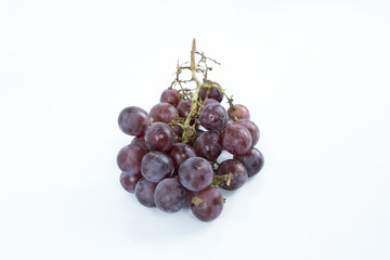 Dark Red grape isolated on white background