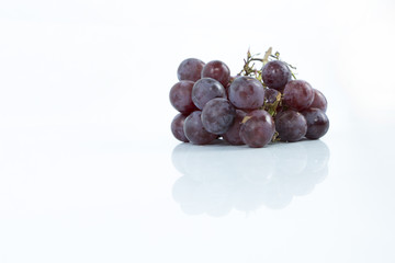 Dark Red grape isolated on white background