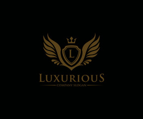 luxury emblem logo vector