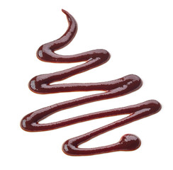 barbecue sauce on white background