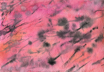 rhodonite, watercolor mineral texture